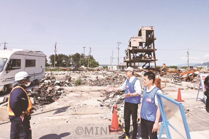 能登半島地震による大規模火災で焼失した朝市通り周辺＝11日、輪島市内